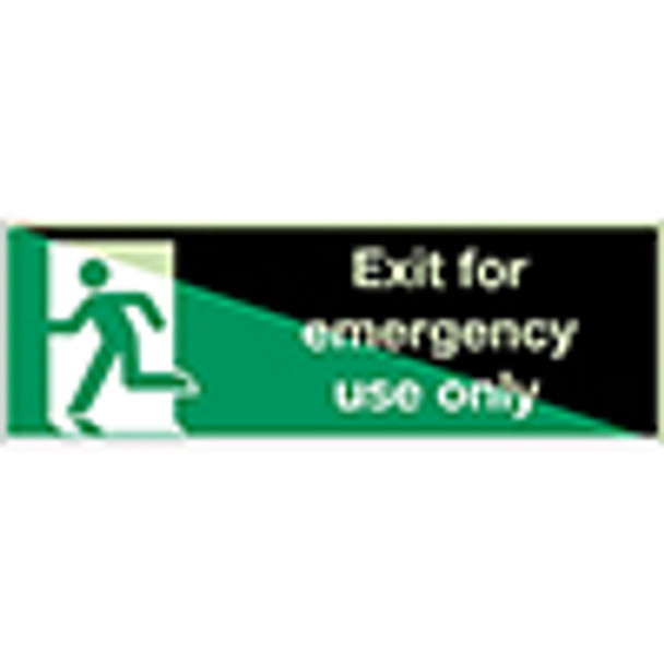 Glow-in-the-dark safety sign - Exit for emergency use only