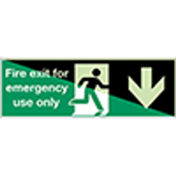 Glow-in-the-dark safety sign - Exit for emergency use only