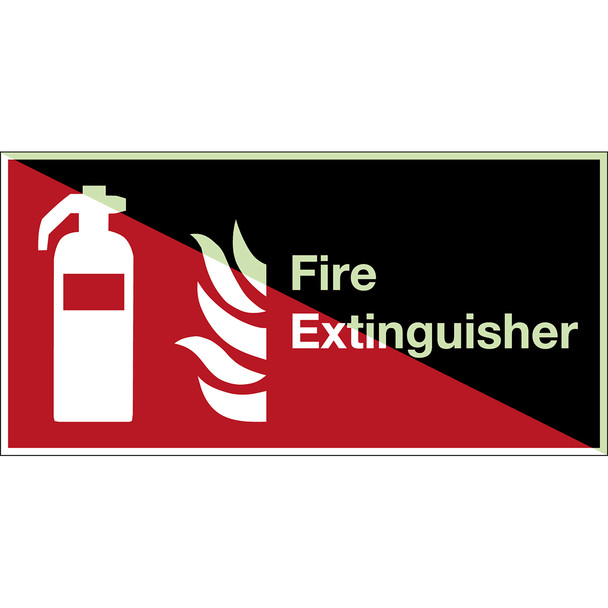 Glow-in-the-dark safety sign - Fire extinguisher