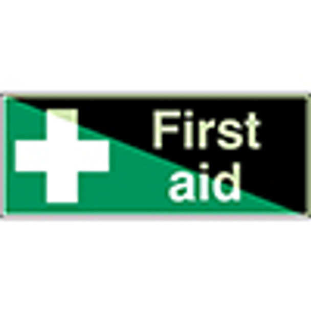 Glow-in-the-dark safety sign - First aid