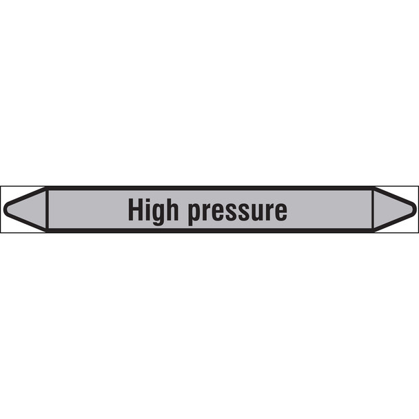 Individual linerless Pipe Markers on a Roll with die-cut arrowheads, without pictograms - Steam - High pressure