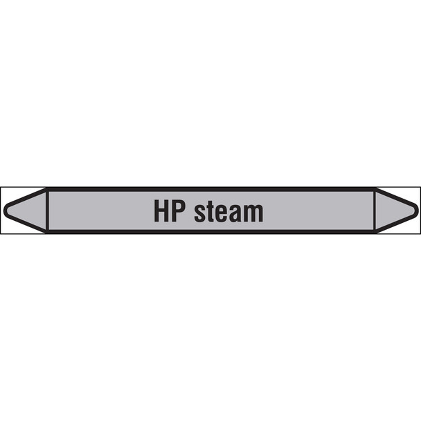 Individual linerless Pipe Markers on a Roll with die-cut arrowheads, without pictograms - Steam - HP steam