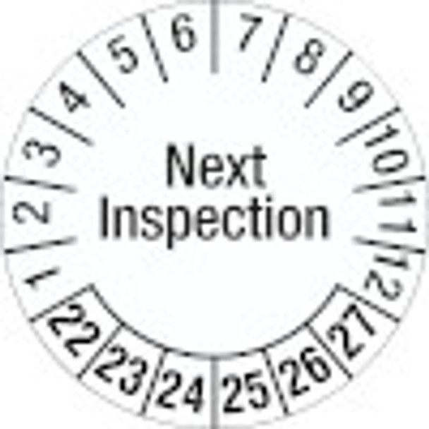 Inspection Date Label - Next Inspection