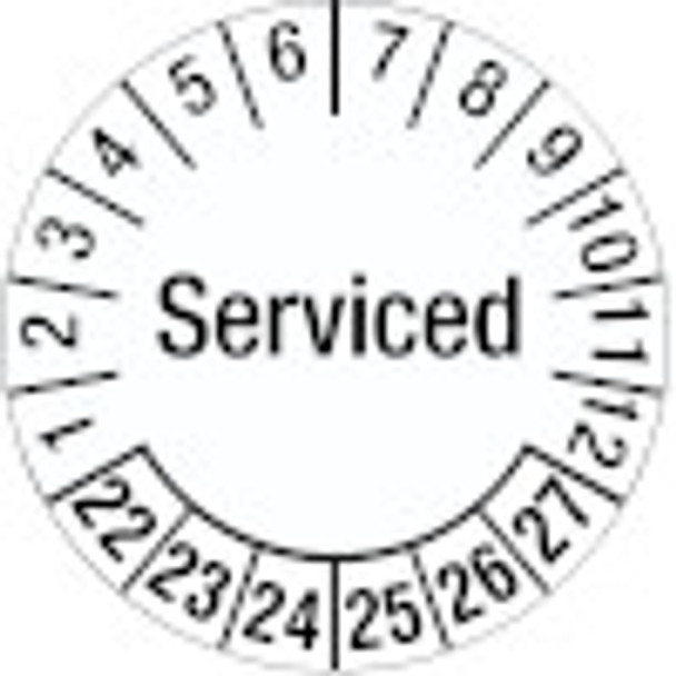 Inspection Date Label - Serviced