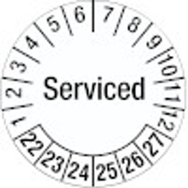 Inspection Date Label - Serviced