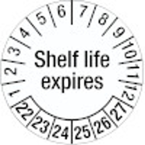 Inspection Date Label - Shelf life expires