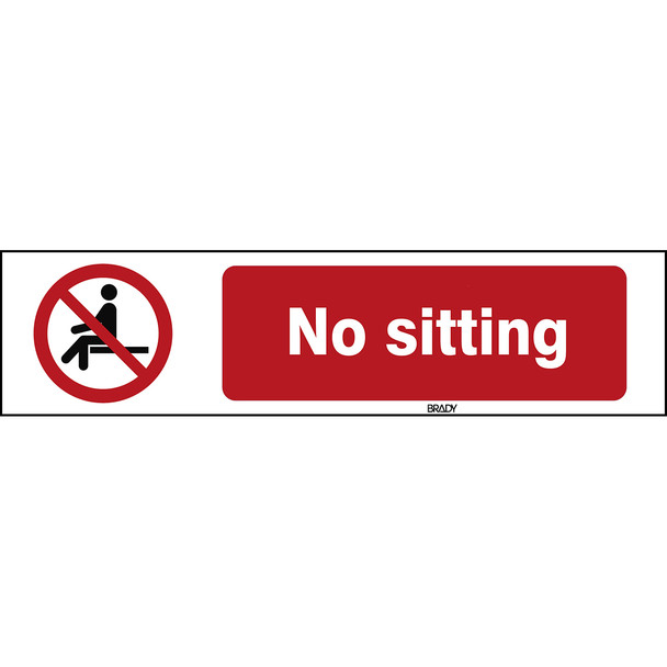 ISO 7010 Sign - No sitting - No sitting