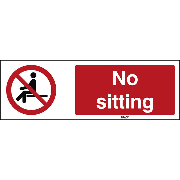 ISO 7010 Sign - No sitting - No sitting