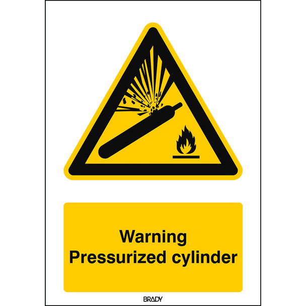 ISO 7010 Sign - Pressurized cylinder - Pressurized cylinder