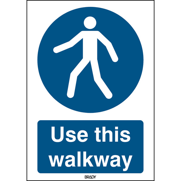 ISO 7010 Sign - Use this walkway - Use this walkway