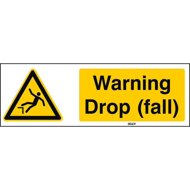 ISO 7010 Sign - Warning; Drop (fall)