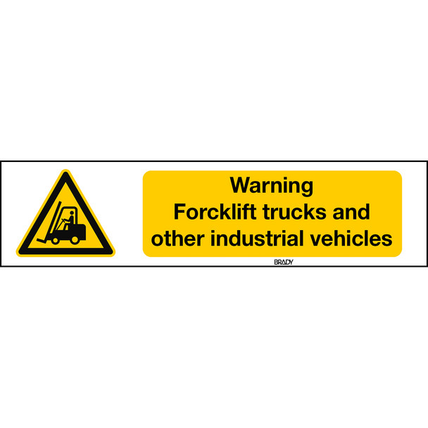 ISO 7010 Sign - Warning; Fork lift trucks and other industrial vehicles