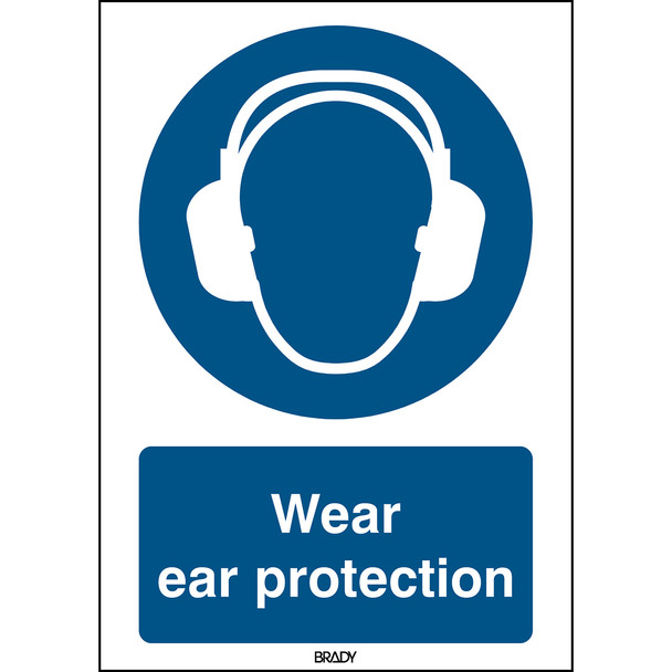 ISO 7010 Sign - Wear ear protection - Wear ear protection