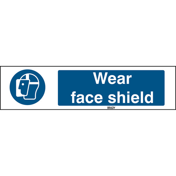 ISO 7010 Sign - Wear face shield - Wear face shield