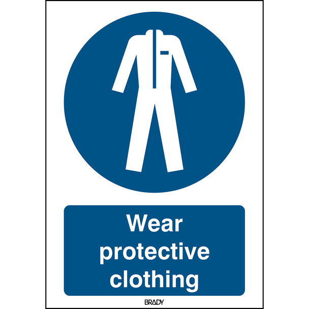 ISO 7010 Sign - Wear protective clothing - Wear protective clothing