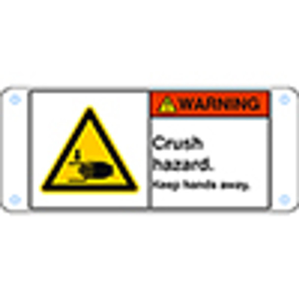 ISO Safety Sign - Crush hazard. Keep hands away.