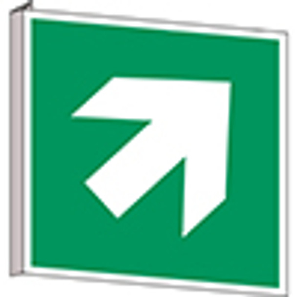 ISO Safety Sign - Direction arrow 45° (90° increments), safe condition