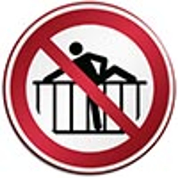 ISO Safety Sign - Do not cross barrier