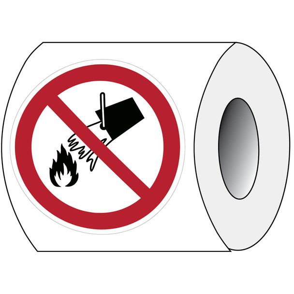 ISO Safety Sign - Do not extinguish with water