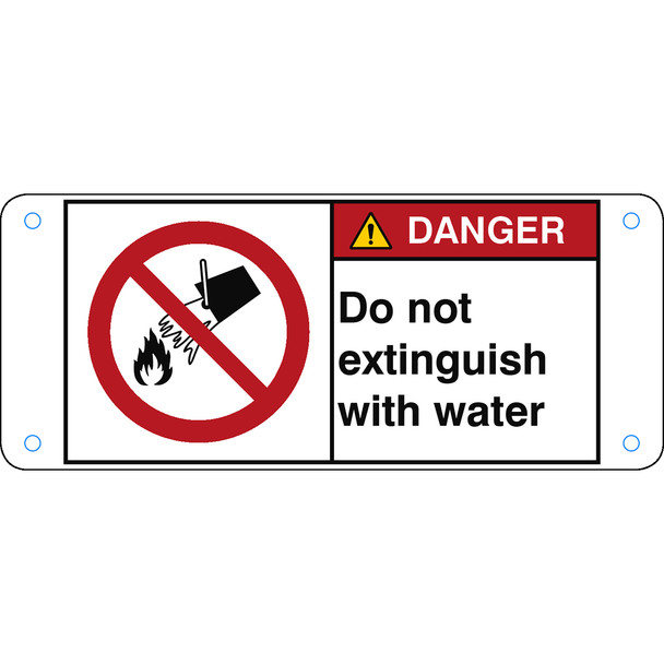 ISO Safety Sign - Do not extinguish with water