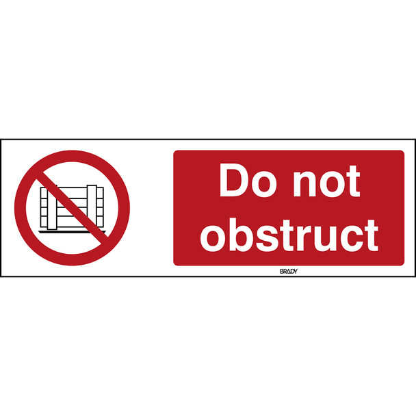 ISO Safety Sign - Do not obstruct