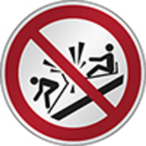 ISO Safety Sign - Do not ram into toboggan