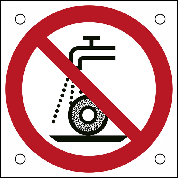 ISO Safety Sign - Do not use for wet grinding