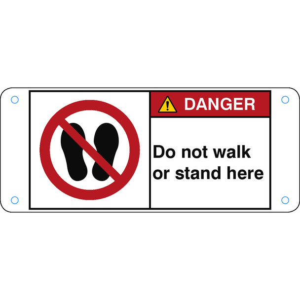 ISO Safety Sign - Do not walk or stand here