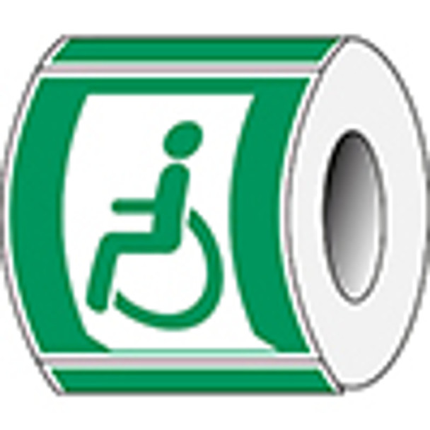 ISO Safety Sign - Emergency exit for people unable to walk or with walking impairment (left)