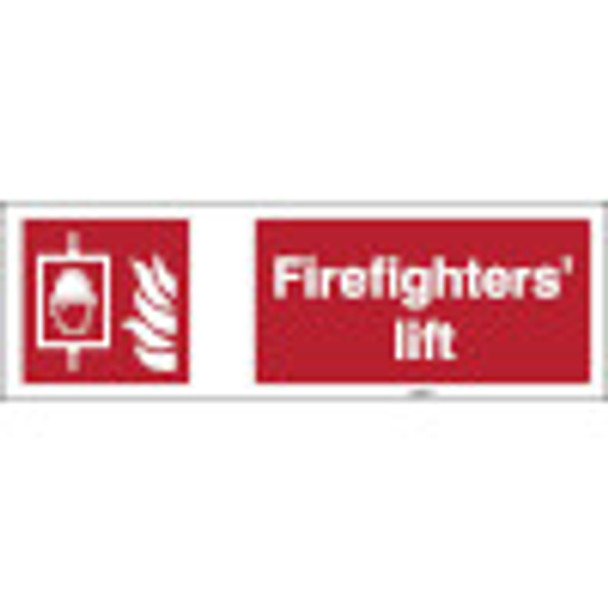 ISO Safety Sign - Firefighters’ lift
