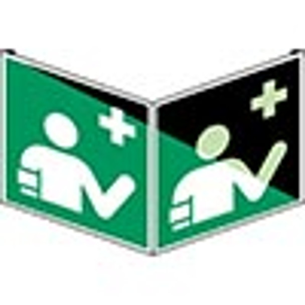 ISO Safety Sign - First aid responder