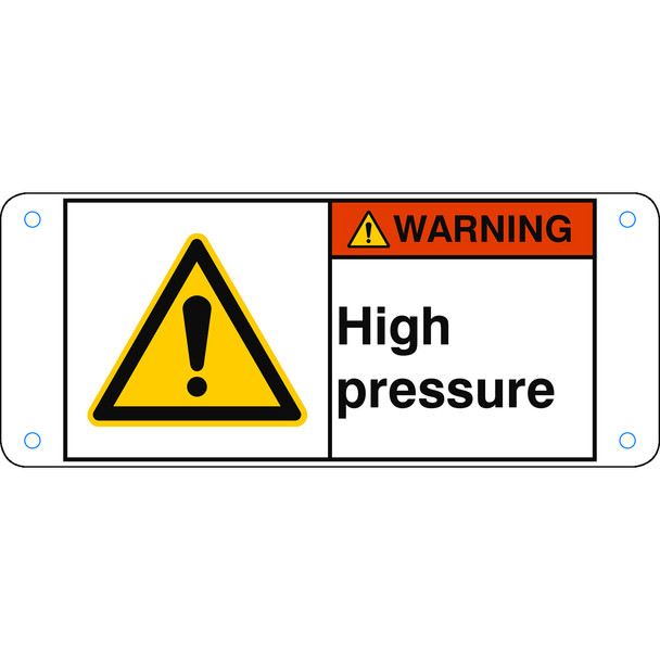 ISO Safety Sign - High pressure