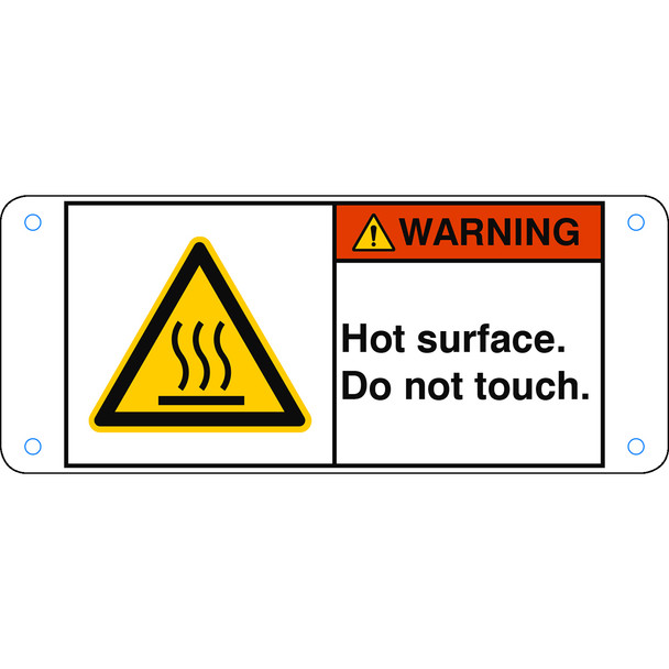 ISO Safety Sign - Hot surface. Do not touch.