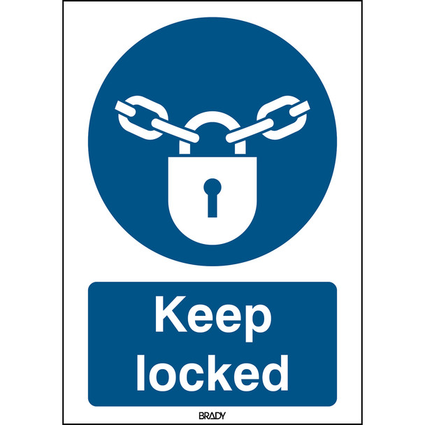 ISO Safety Sign - Keep locked