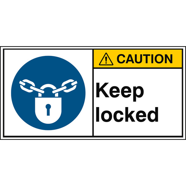 ISO Safety Sign - Keep locked