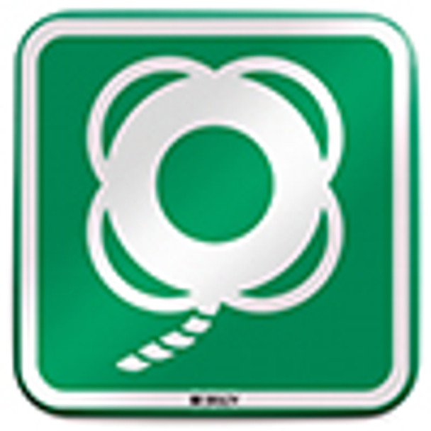 ISO Safety Sign - Lifebuoy with line