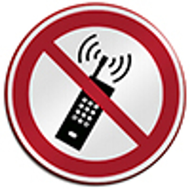 ISO Safety Sign - No activated mobile phones