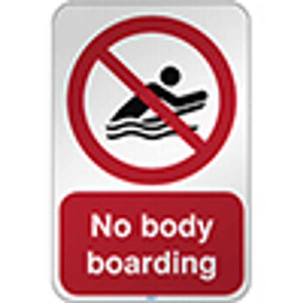 ISO Safety Sign - No body boarding