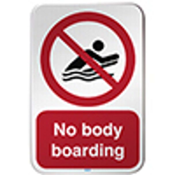 ISO Safety Sign - No body boarding