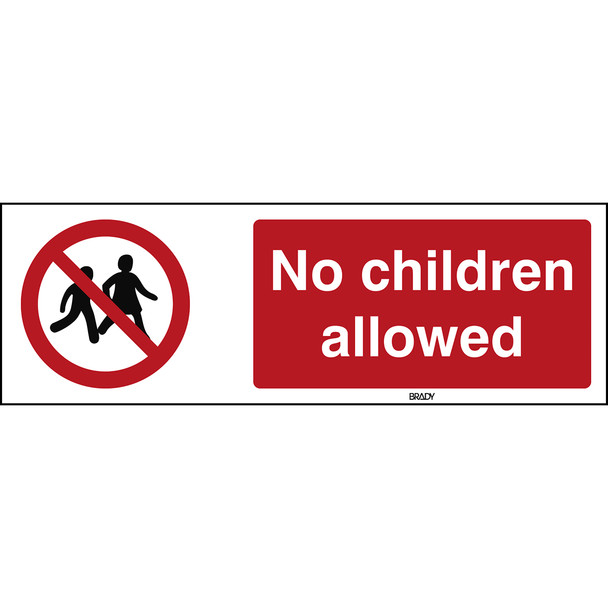 ISO Safety Sign - No children allowed