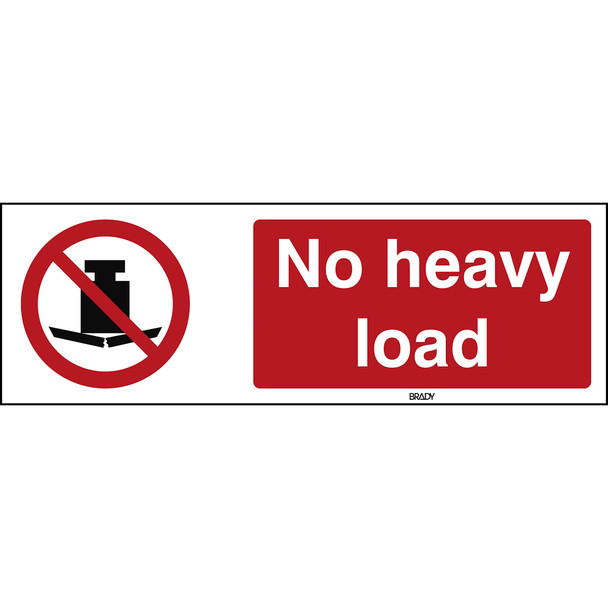 ISO Safety Sign - No heavy load