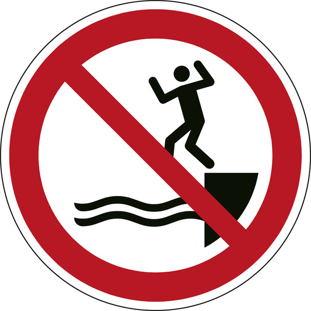 ISO Safety Sign - No jumping into water