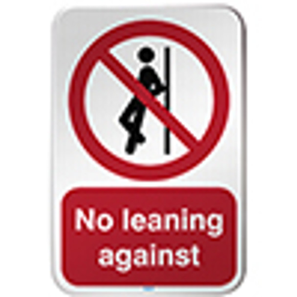 ISO Safety Sign - No leaning against