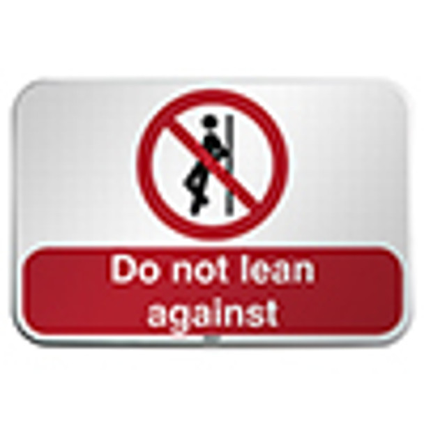 ISO Safety Sign - No leaning against