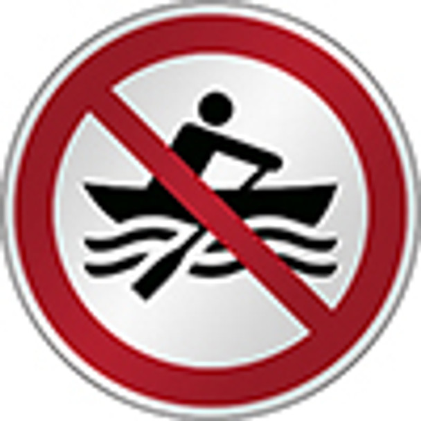 ISO Safety Sign - No manually powered craft