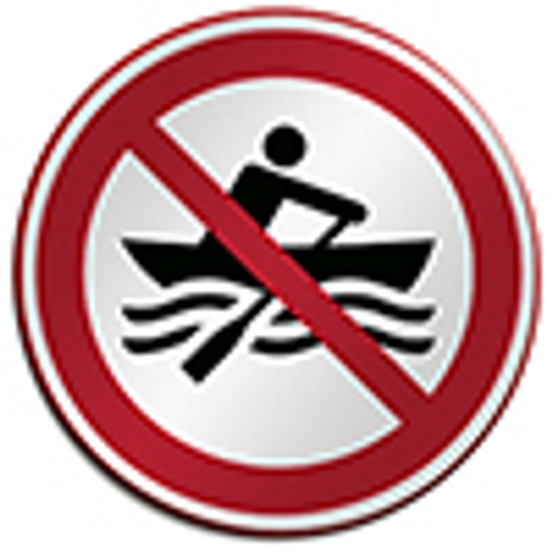 ISO Safety Sign - No manually powered craft