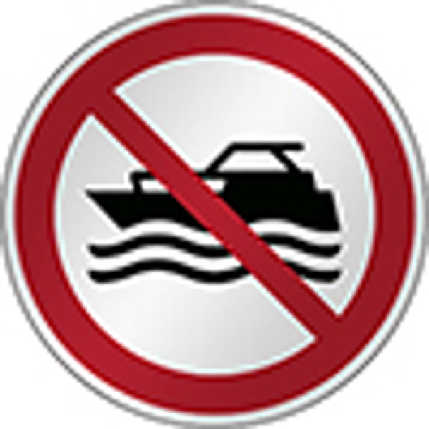 ISO Safety Sign - No mechanically
 powered craft