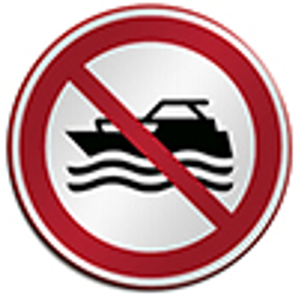 ISO Safety Sign - No mechanically
 powered craft