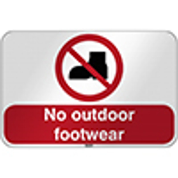 ISO Safety Sign - No outdoor footwear