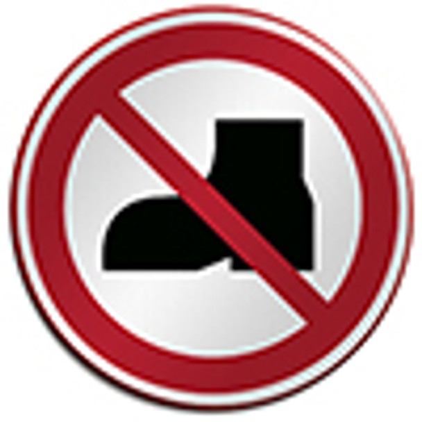 ISO Safety Sign - No outdoor footwear